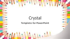  Presentation with pencils - Colorful theme enhanced with school frames - colorful pencils - space backdrop and a white colored foreground