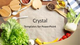  Presentation with parchment paper - Beautiful slides featuring parchment paper with vegetables backdrop and a lemonade colored foreground