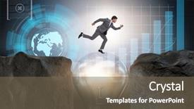  Presentation with idea - Slide set enhanced with educational gap - bright idea concept with business background and a violet colored foreground