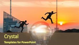  Presentation with idea - Slides enhanced with educational gap - bright idea concept with business background and a violet colored foreground