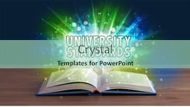  Presentation with educational - PPT theme featuring educational-inscription-coming-out background and a mint green colored foreground