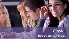  Presentation with focus group - Audience pleasing presentation design consisting of learning strategies - group of young people backdrop and a  colored foreground