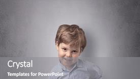  Presentation with empty - Presentation design having educational psychology - adorable little boy portrait background and a gray colored foreground