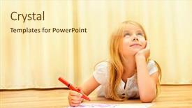  Presentation with educational psychology - Colorful slides enhanced with educational psychology - cute girl on a floor backdrop and a cream colored foreground