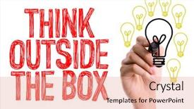  Presentation with educational psychology - Slide set enhanced with educational psychology - hand with marker writing think background and a coral colored foreground