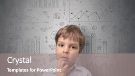  Presentation with statistics - Amazing slide set having educational psychology - little boy in front backdrop and a gray colored foreground