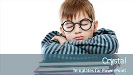  Presentation with literature - Slides enhanced with educational theme boy teenager sleeping background and a ocean colored foreground