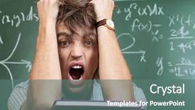  Presentation with educational - Amazing slides having educational theme crazy male student backdrop and a ocean colored foreground