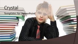  Presentation with educational management - Theme consisting of educational theme funny teen shot background and a  colored foreground