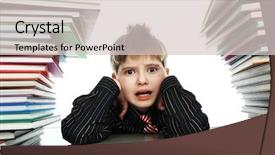  Presentation with educational collaboration - PPT theme enhanced with educational theme funny teen shot background and a lemonade colored foreground