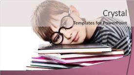  Presentation with jane austen books - Slide deck consisting of educational theme funny teenager background and a soft green colored foreground