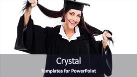  Presentation with academic - Cool new theme with educational theme graduating student girl backdrop and a  colored foreground
