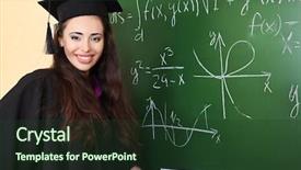  Presentation with academic - Presentation theme with educational theme graduating student background and a  colored foreground