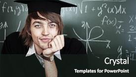  Presentation with academic - PPT theme enhanced with educational theme graduating student background and a dark gray colored foreground