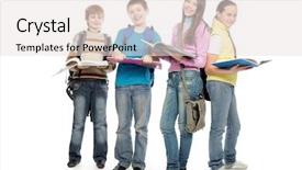  Presentation with teenagers - PPT layouts consisting of educational theme group of emotional background and a lemonade colored foreground