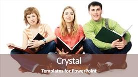  Presentation with group of students raising hands - PPT layouts consisting of educational theme group of students background and a tawny brown colored foreground