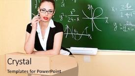  Presentation with educational - Presentation theme enhanced with educational theme portrait background and a lemonade colored foreground