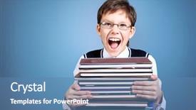  Presentation with educational - Amazing presentation theme having educational theme portrait backdrop and a teal colored foreground