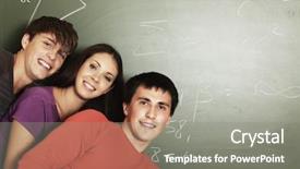  Presentation with educational - Slides consisting of educational theme students background and a  colored foreground