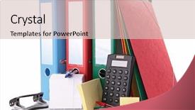  Presentation with school administration - Beautiful slide deck featuring educative administration - school or business accessories backdrop and a  colored foreground