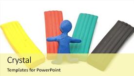  Presentation with children of color - PPT theme featuring educaton - color children's plasticine lies background and a blonde colored foreground