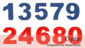  Presentation with numbers - Amazing PPT theme having educaton - set of fabric numbers isolated backdrop and a coral colored foreground