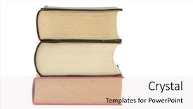  Presentation with tan book stack stacks of books - Amazing presentation having eduction - stack of thick books backdrop and a  colored foreground