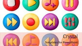  Presentation with set of sauces in white - PPT layouts featuring fruit on forks lime orange background and a yellow colored foreground