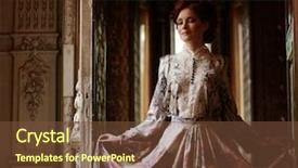  Presentation with romantic - Cool new PPT layouts with edwardian - romantic portrait of young beautiful backdrop and a tawny brown colored foreground