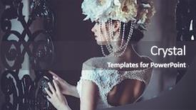  Presentation with bride - PPT layouts featuring edwardian - young beautiful bride standing background and a  colored foreground