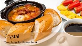  Presentation with sauce - Presentation enhanced with eeg - pork braised in sweet background and a yellow colored foreground