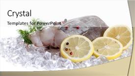 Presentation with spices - Colorful presentation theme enhanced with eel-fillet-with-spices-isolate backdrop and a white colored foreground