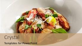  Presentation with japan sake - PPT theme enhanced with eel-in-teriyaki-sauce-served background and a coral colored foreground