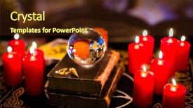  Presentation with esoteric - Theme with eerie - crystal ball to prophesy background and a tawny brown colored foreground