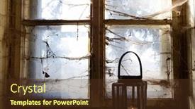  Presentation with horror - Beautiful slide set featuring eerie-light-of-candles backdrop and a tawny brown colored foreground