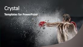  Presentation with winner - Audience pleasing slide set consisting of efect - determined to be winner mixed backdrop and a dark gray colored foreground