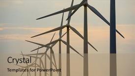  Presentation with turbine - PPT layouts having effeciency - wind turbine generator windmills backlit background and a  colored foreground