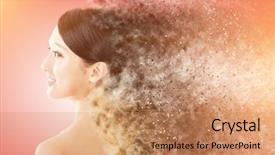  Presentation with beauty cosmetic - Colorful slide deck enhanced with effect concept of beauty cosmetic backdrop and a  colored foreground