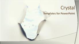  Presentation with torn newspaper paper - Audience pleasing PPT theme consisting of effect of torn paper hole backdrop and a  colored foreground