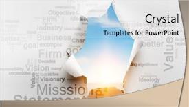  Presentation with torn paper - PPT layouts with effect of torn paper hole background and a white colored foreground