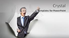  Presentation with torn paper - Beautiful slide deck featuring torn paper with karate backdrop and a light gray colored foreground