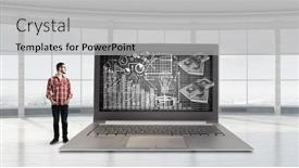  Presentation with marketing - PPT theme enhanced with effective internet marketing background and a light gray colored foreground