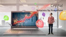  Presentation with marketing - Amazing slides having effective internet marketing backdrop and a coral colored foreground