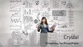  Presentation with sketching - Presentation having effective planning - businesswoman sketching her ideas background and a  colored foreground