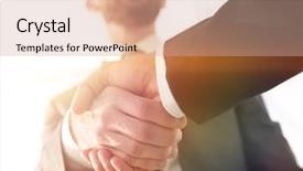  Presentation with negotiation - Cool new presentation theme with effective negotiation with client business backdrop and a coral colored foreground