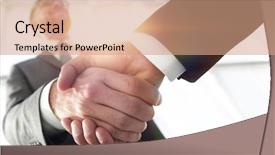  Presentation with negotiation - Slide deck featuring effective negotiation with client business background and a coral colored foreground