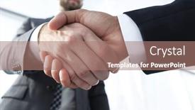  Presentation with negotiation - Colorful presentation theme enhanced with effective-negotiation-with-client-business backdrop and a coral colored foreground