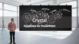  Presentation with organization - PPT theme consisting of effective work organization background and a dark gray colored foreground