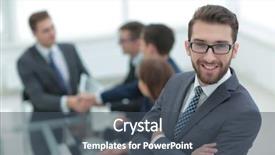  Presentation with business partner people joining hand - Amazing presentation design having effectiveness up - business people shaking hands backdrop and a dark gray colored foreground