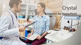  Presentation with professional - Beautiful theme featuring effectiveness up - professional clinician recommending new effective backdrop and a soft green colored foreground